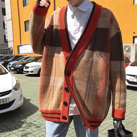 korean oversized cardigan men|men's cardigans for sale.